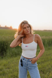 Haven Ribbed American Flag Tank
