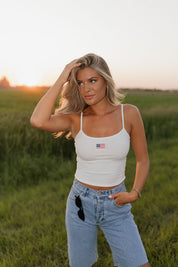 Haven Ribbed American Flag Tank
