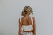 Dyln Corset Top In Beige