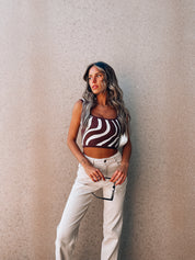 RESTOCKED: Chocolate Waves Knit Top