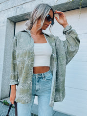 Paisley Oversized Button Up