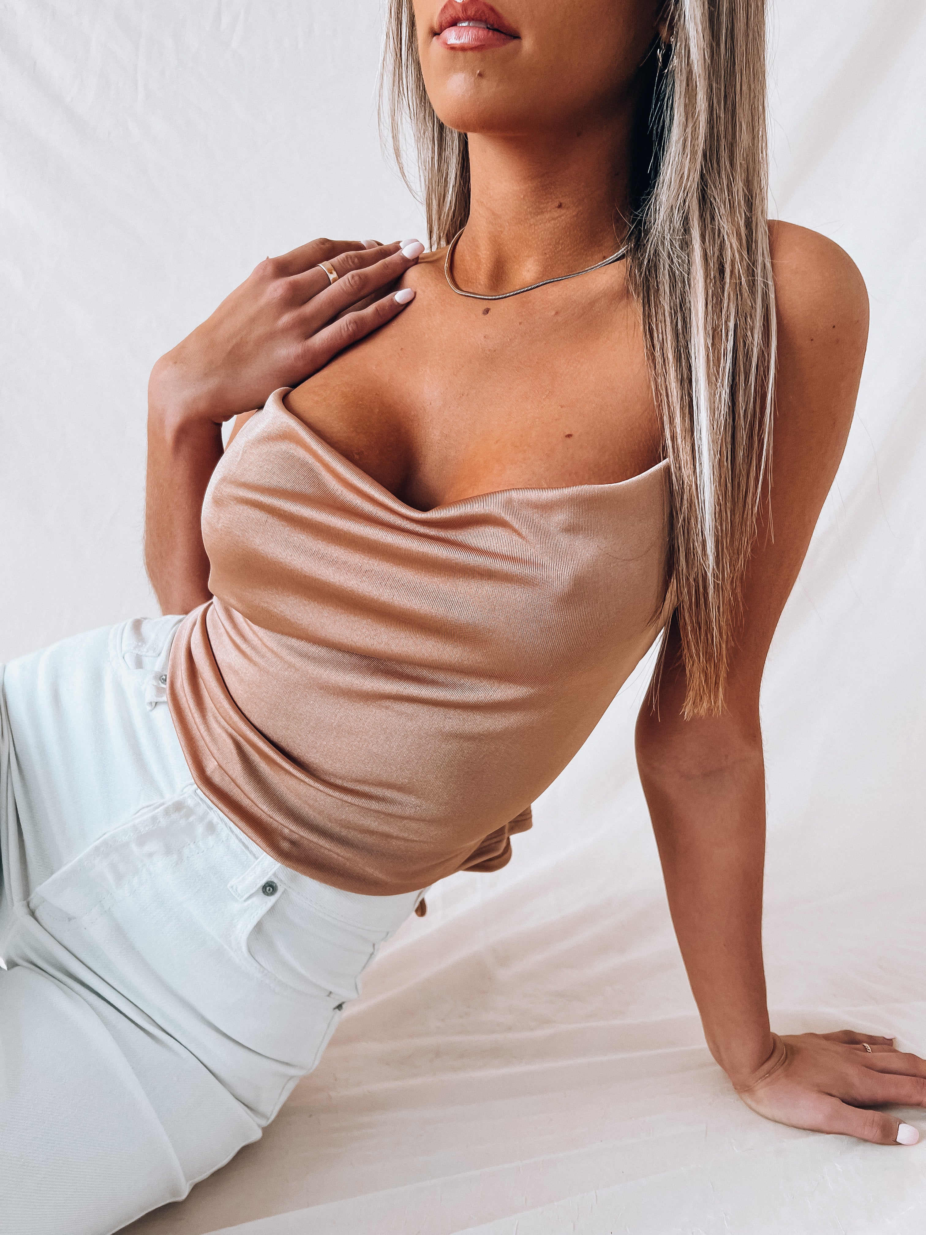 Nayla Cowel Neck Cami Top