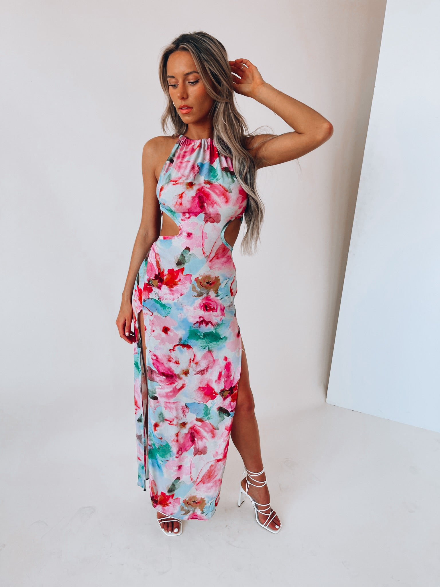 SALE  : Georgina Open Back Midi Dress