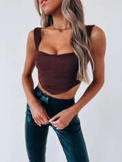 Eliza Brown Cropped Corset