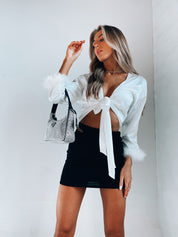 SALE :Lyra Silk Long Sleeve Crop