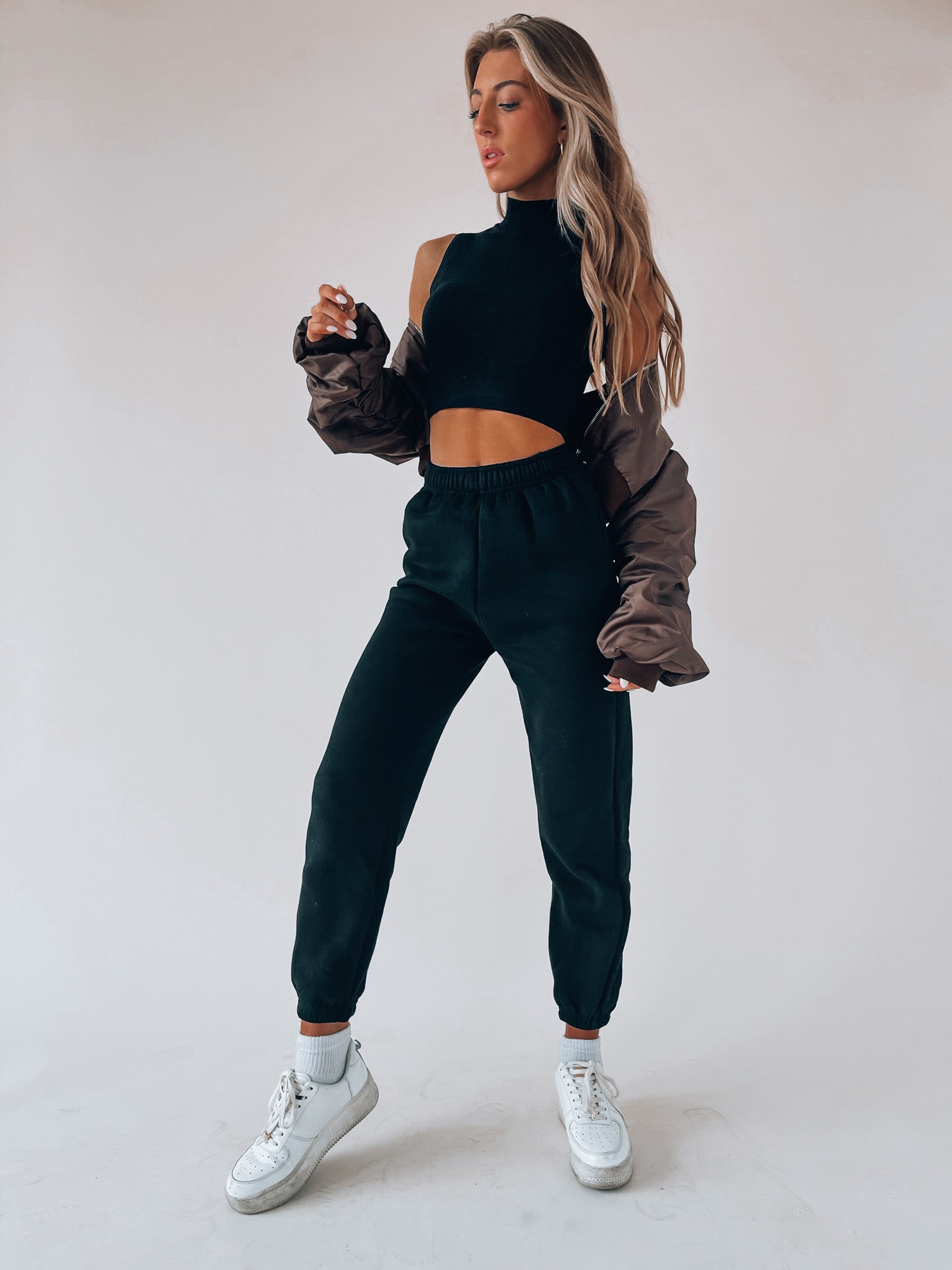 Kiandra Cropped Coco Bomber Jacket