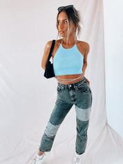 SALE: Baby Blue Chained Halter