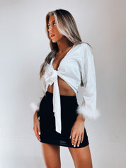 SALE :Lyra Silk Long Sleeve Crop