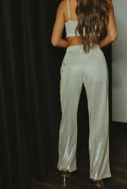 Champagne Sparkle Pleated Trouser