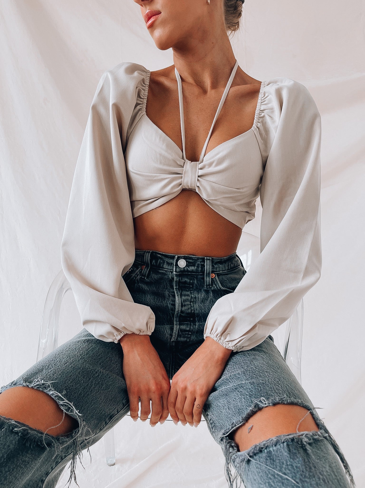 Laina Halter Detail Top