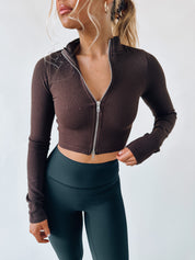 Brooks Front Zipper Crop