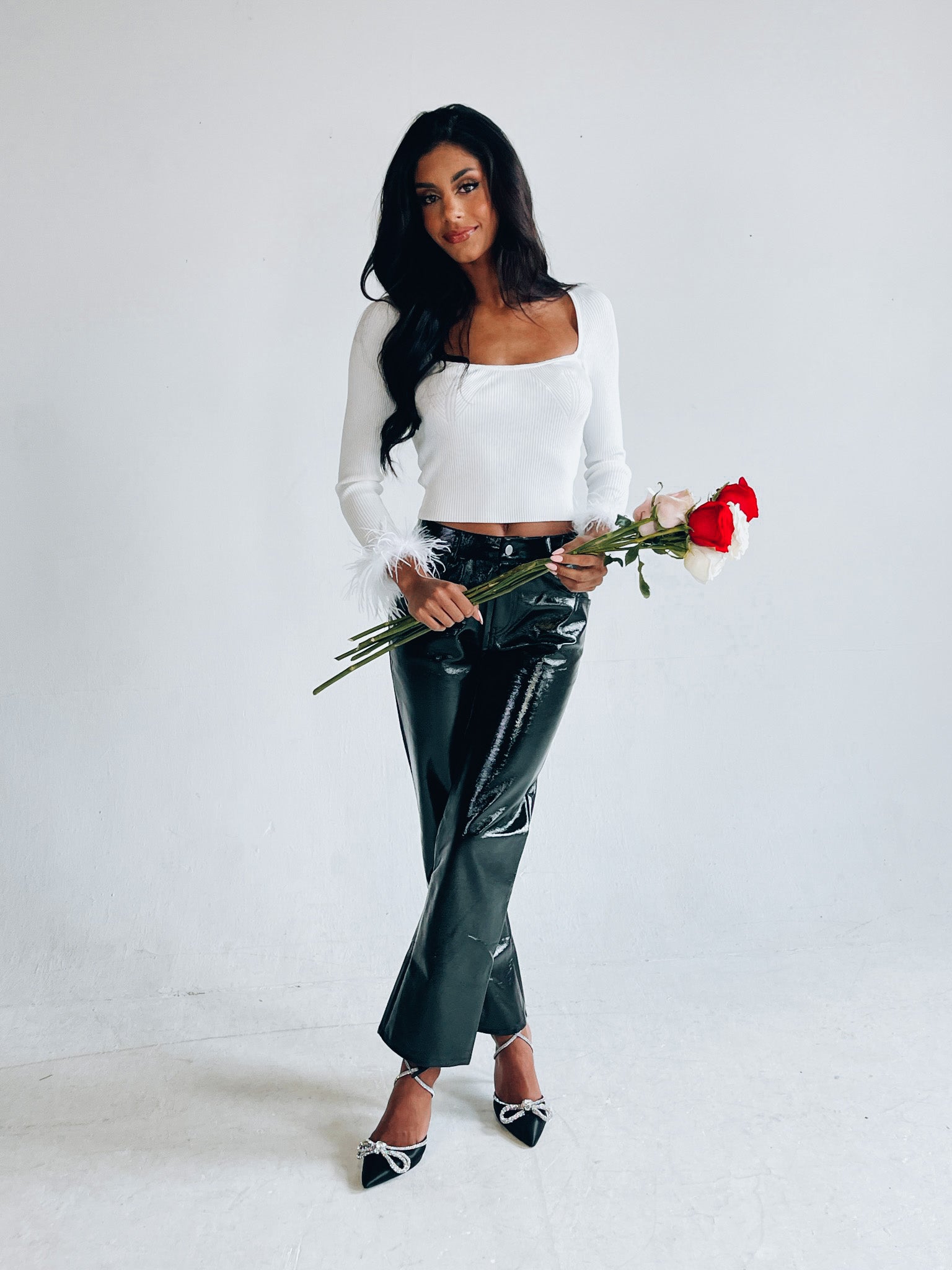 Paisley Ribbed Feather Top