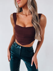 Eliza Brown Cropped Corset