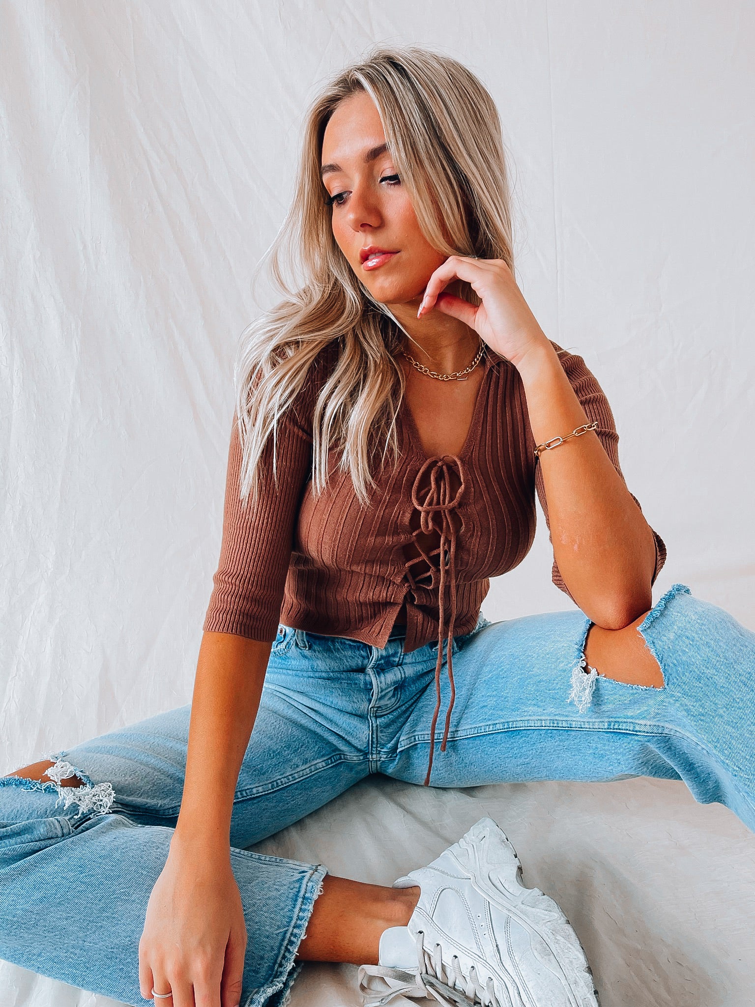 SALE :Chloe Collared Top