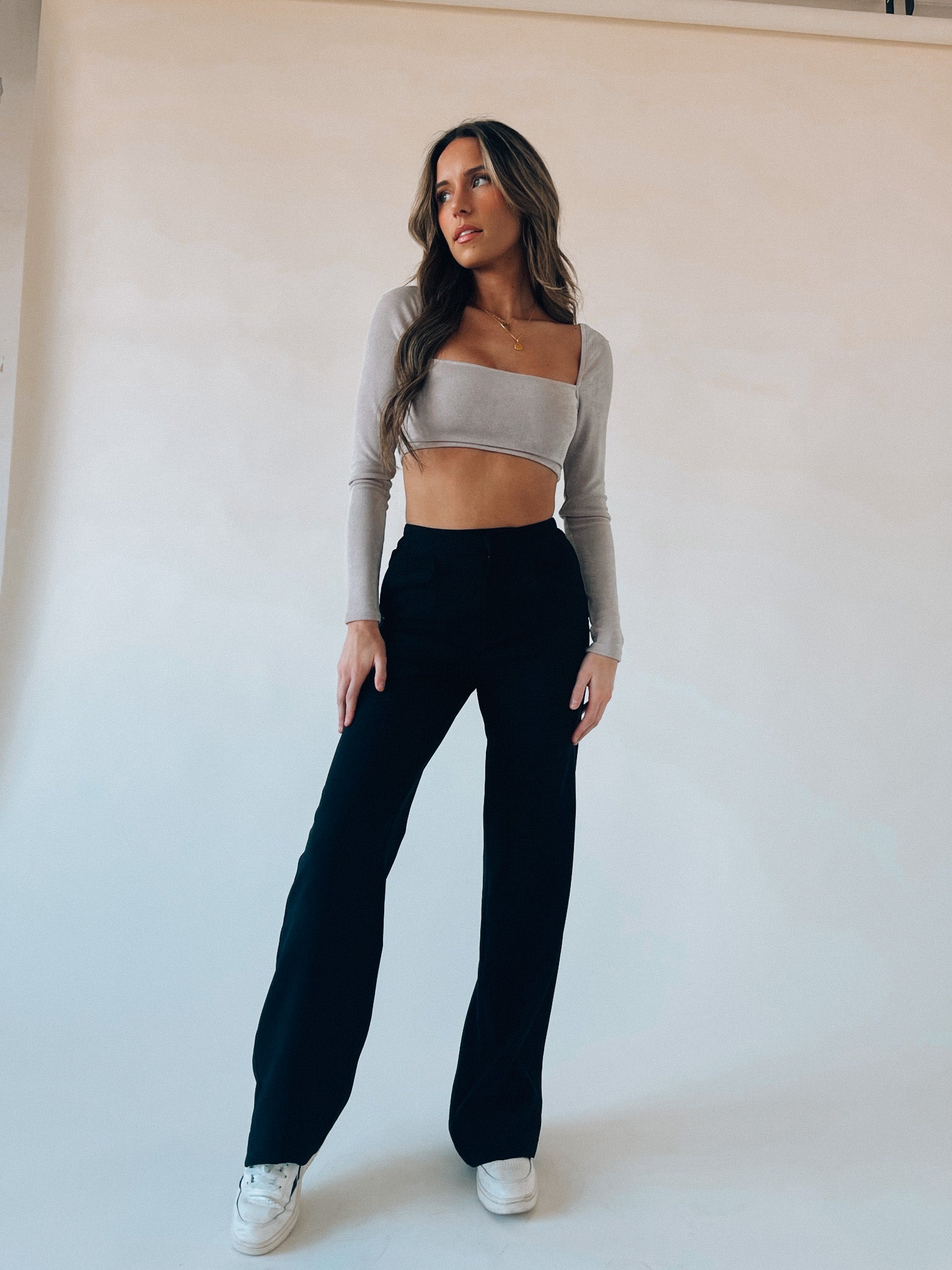 Ivy Fitted Cropped Long Sleeve