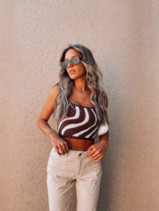 RESTOCKED: Chocolate Waves Knit Top