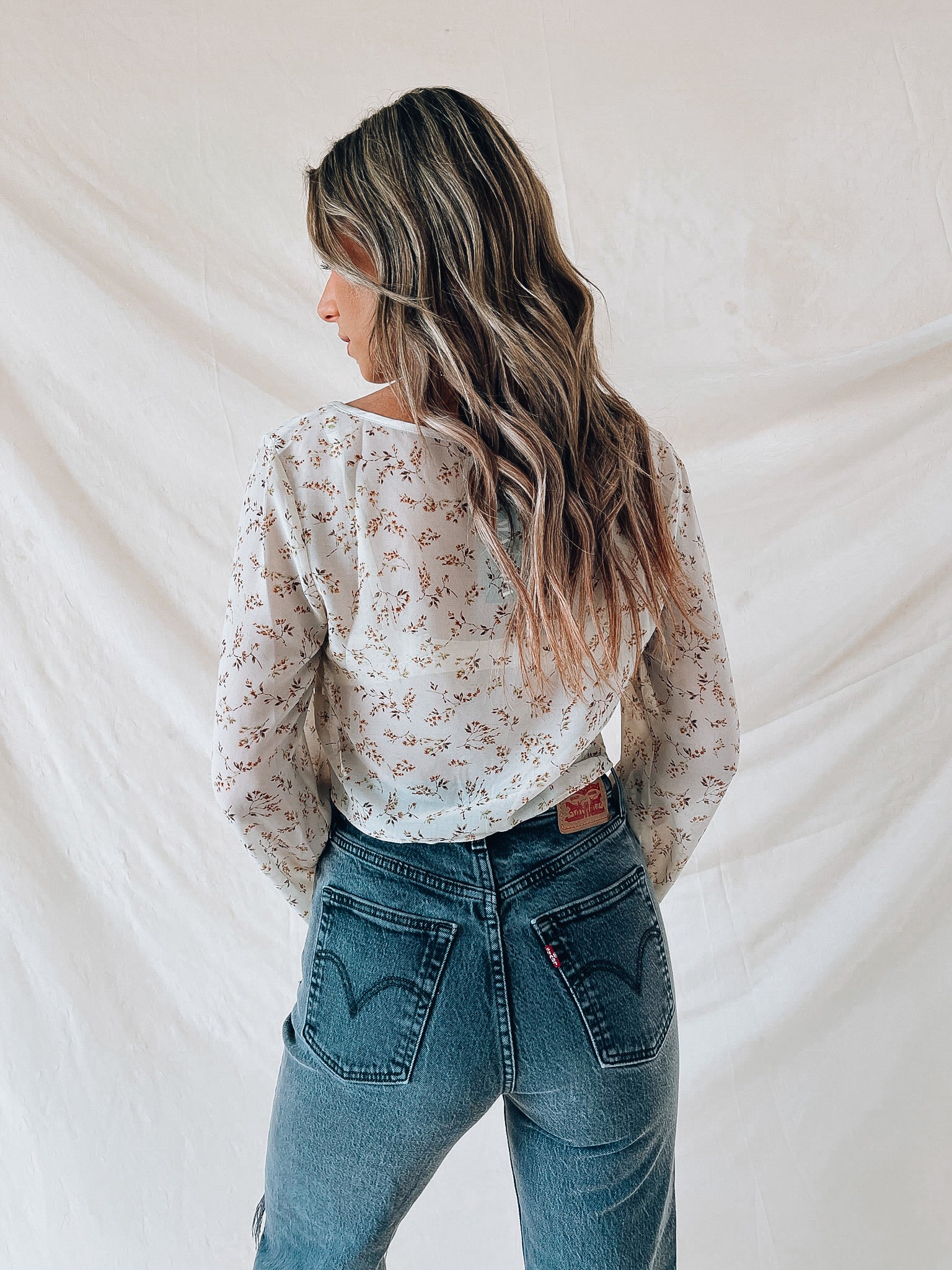 SALE :Charlie Front Tie Long Sleeve