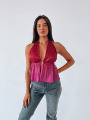 Leyla Color Block Halter Top