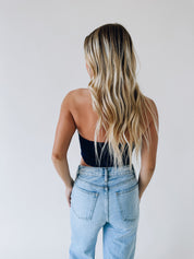 Carrie Denim Bustier Top
