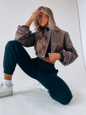 Kiandra Cropped Coco Bomber Jacket