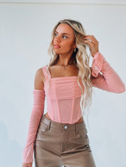 Kayla Mesh Bustier Top