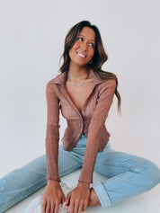 Miranda Textured Mesh Long Sleeve