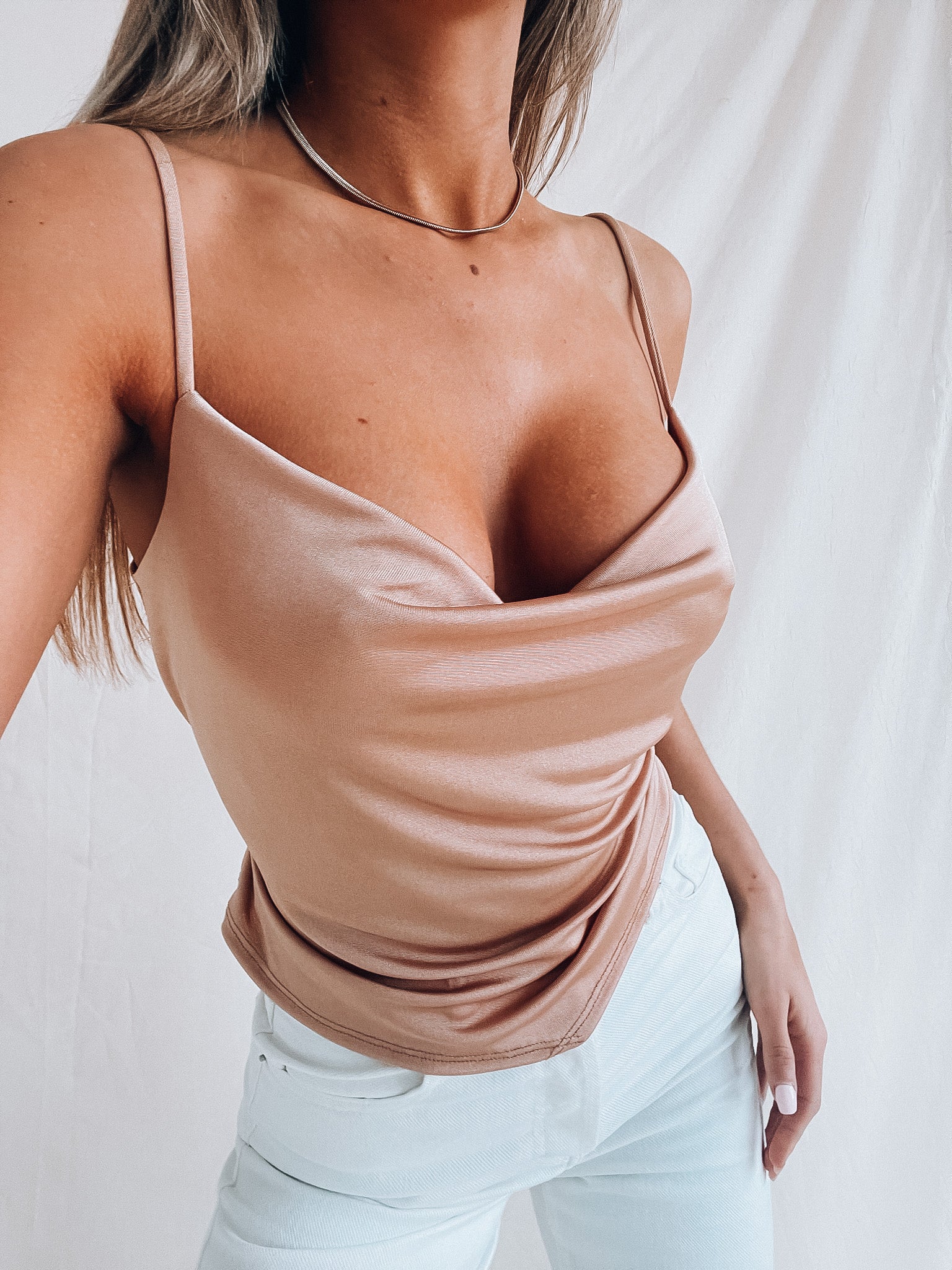 Nayla Cowel Neck Cami Top