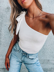 Leona Knotted One Shoulder Bodysuit