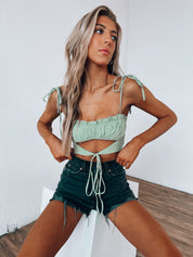 Eva Sage Cut Out Crop