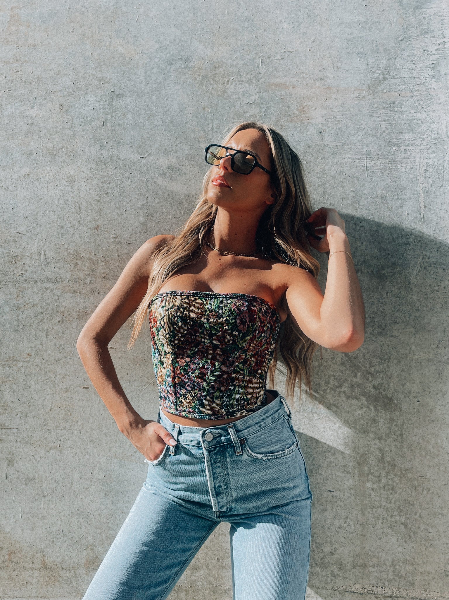 Nola Floral Corset Top