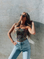 Nola Floral Corset Top