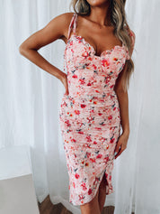 Averie Ruched Midi Dress