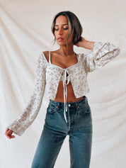 SALE :Charlie Front Tie Long Sleeve