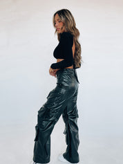 Nathan Cargo Pleather Pants