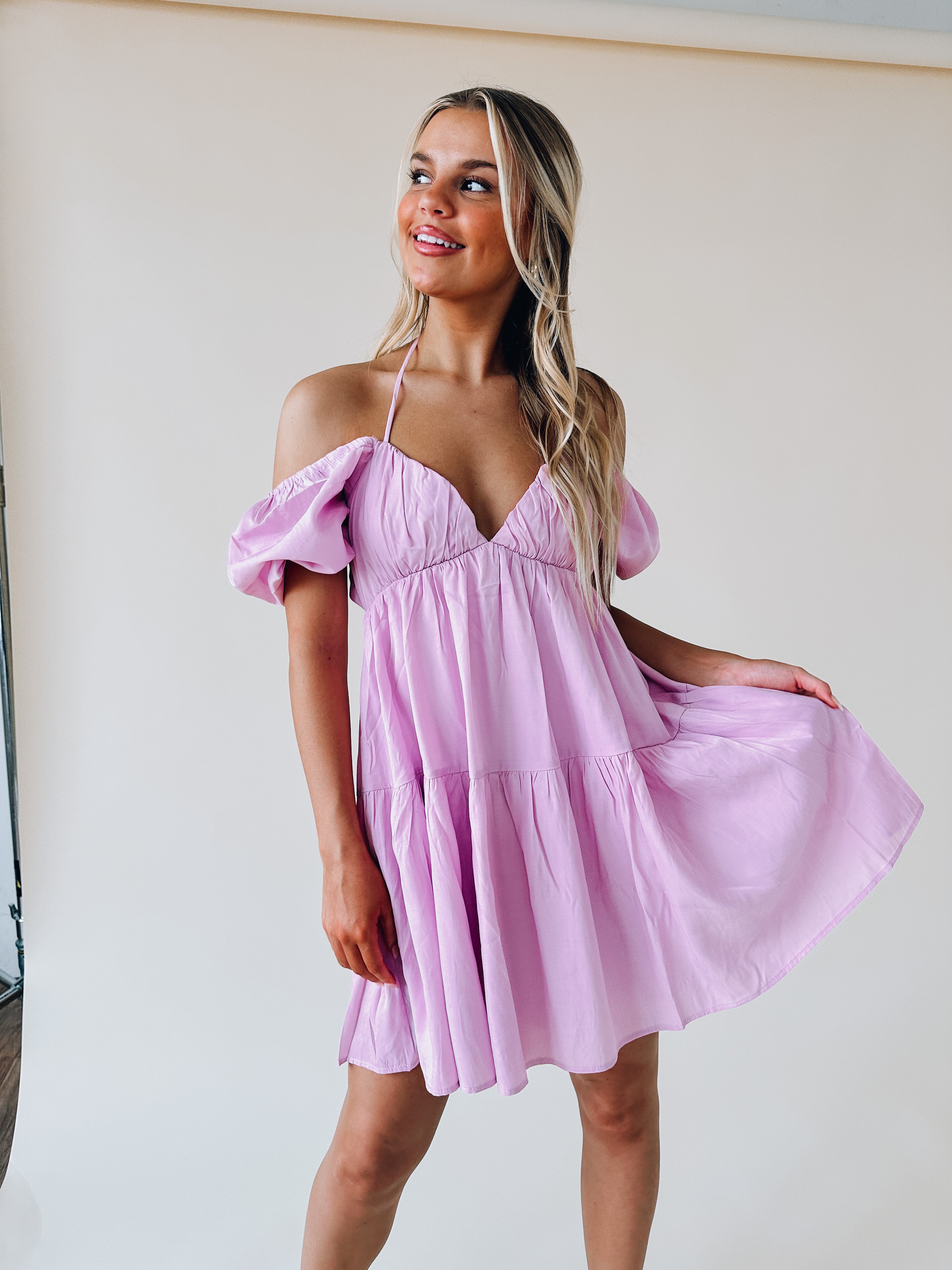 RESTOCKED :Hadlee Off The Shoulder Mini Dress