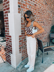 RESTOCKED: Chocolate Waves Knit Top