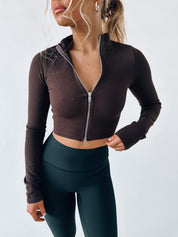 Brooks Front Zipper Crop