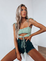 Eva Sage Cut Out Crop