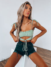 Eva Sage Cut Out Crop