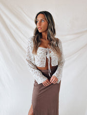 SALE :Charlie Front Tie Long Sleeve