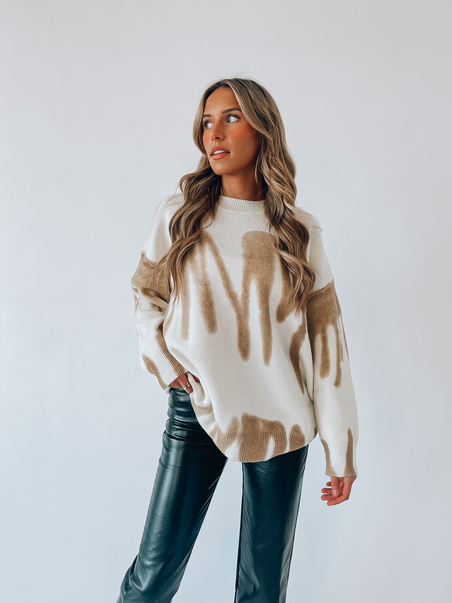 Lizzie Cream/Taupe Sweater