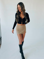 Parker Tan Mini Skirt