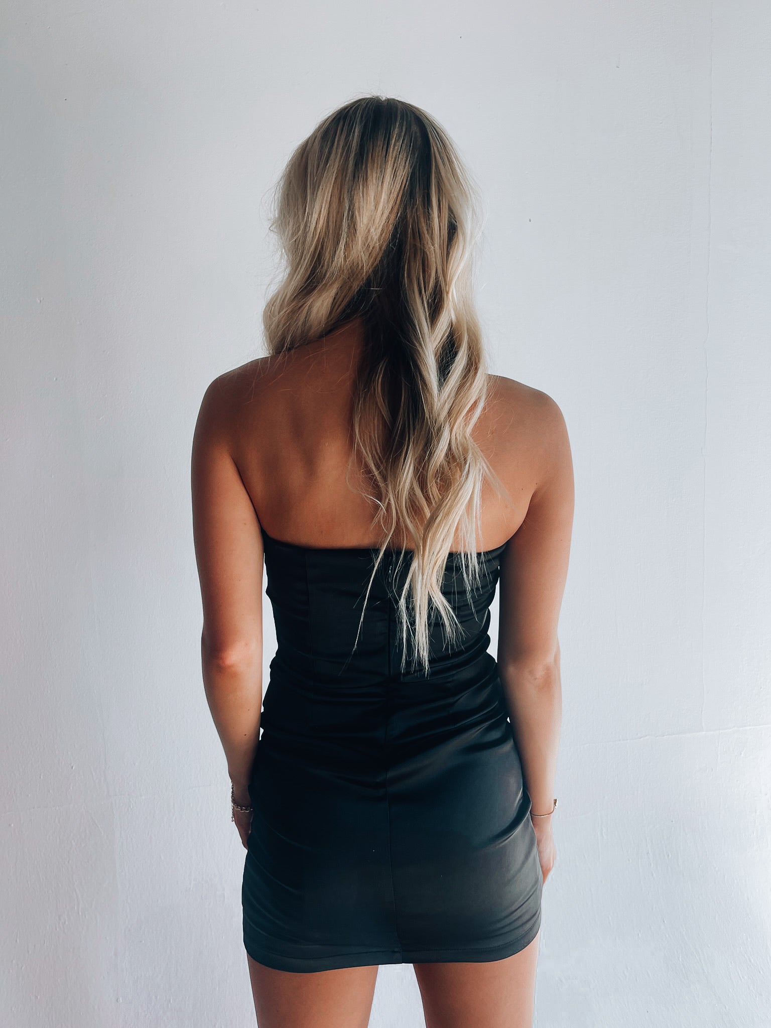 Lula Strapless Silk Mini Dress