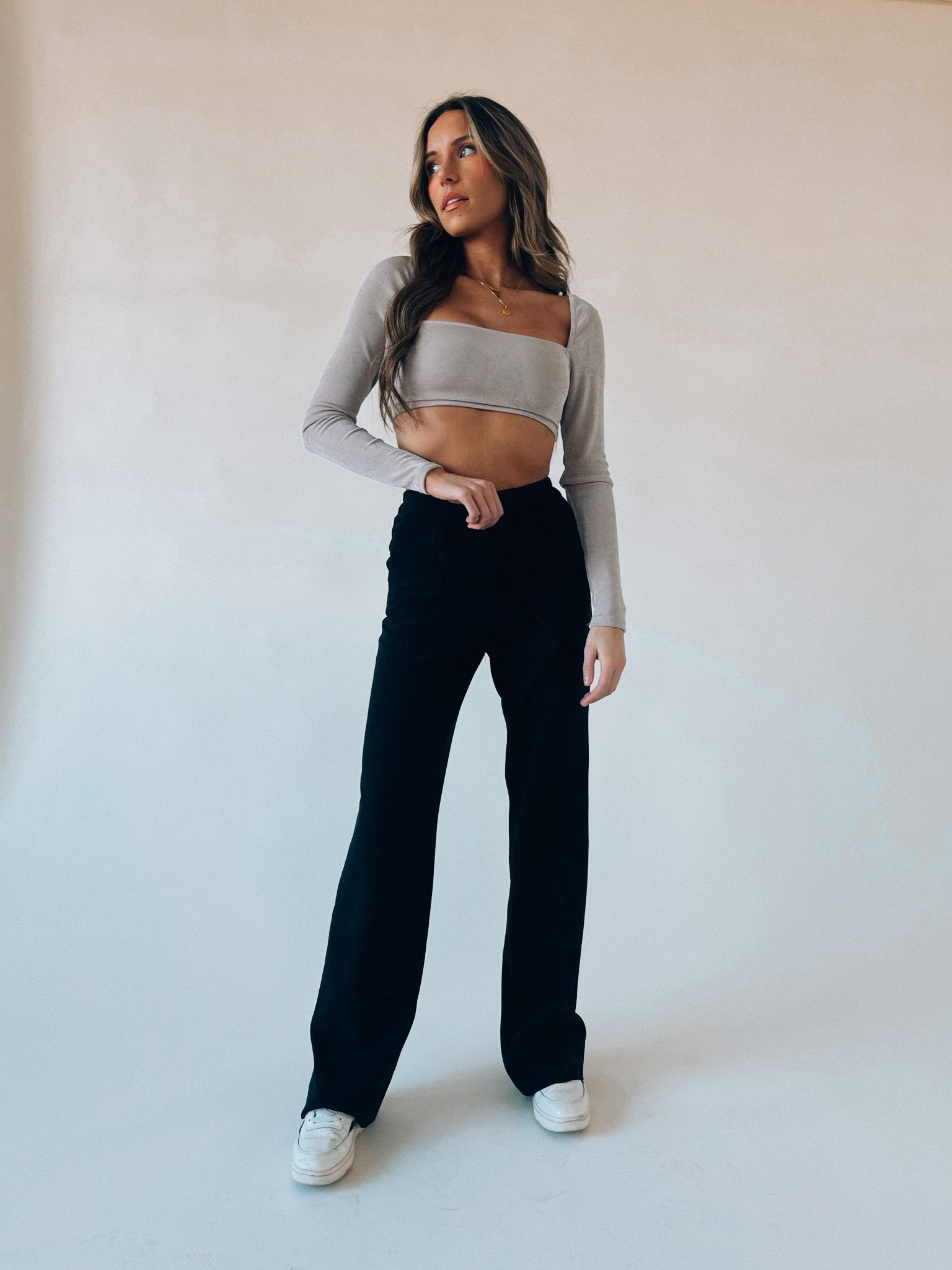 Ivy Fitted Cropped Long Sleeve