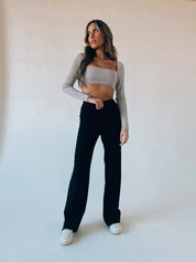 Ivy Fitted Cropped Long Sleeve