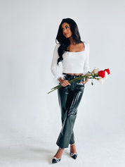 Paisley Ribbed Feather Top