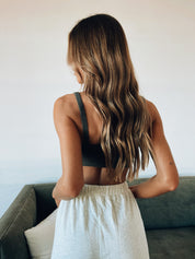 Charcoal Knit Bra Top