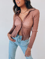 Miranda Textured Mesh Long Sleeve