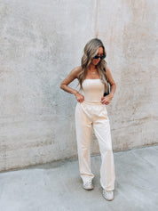 Cassie Cream Sweatpants