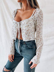 SALE :Charlie Front Tie Long Sleeve